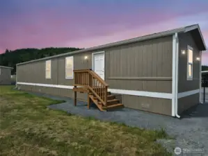 Virtual night view of the home.