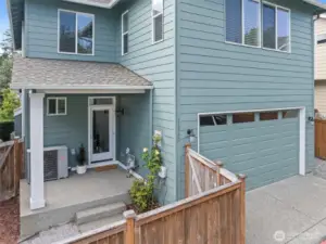 Spacious two car garage and back of home is situated on alley for privacy and easy access.