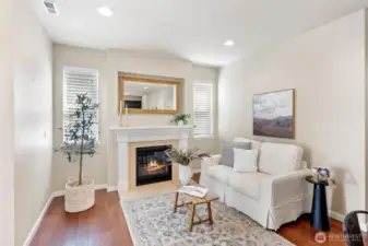 Cozy Family Room with gas fireplace