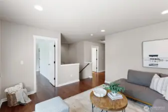 Upstairs flex space, could be office area or additional family room