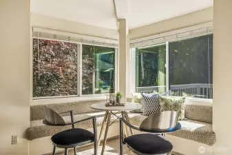 Cozy corner with built in seating