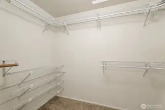 Generous walk in closet
