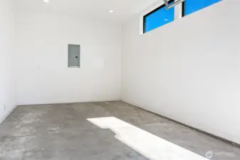 Good Size Garage , EV Ready and room for Storage