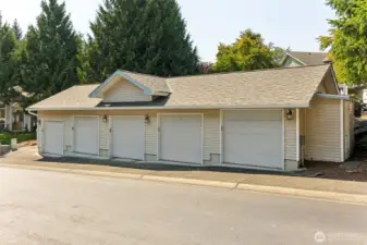 A rare deeded 2nd garage is offered with the townhome for an additional vehicle or your storage needs.