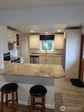 Granite counter tops.