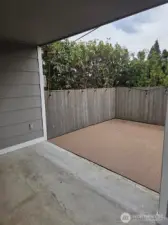 Private deck out front.