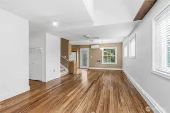 Living room to dining room and kitchen