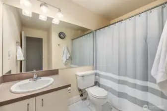 Full bathroom with tub on the 2nd floor.