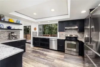 Kitchen with quartz countertops