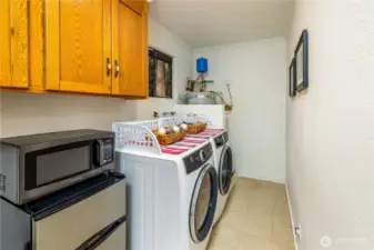 Lower level utility/laundry room with lots of storage