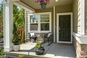 Welcoming covered front porch