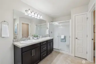 Primary Bathroom with closeted toilet