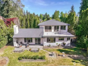 The private back yard is perfect for entertaining!