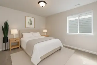 Upstairs Bedroom W/ spacious walk in closet (Virtually staged)