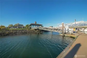 Secure gated entry and ramp to docks