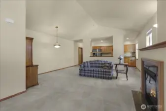 Another view of the dining room/great room.