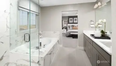 Primary bath  Model - Not actual Home