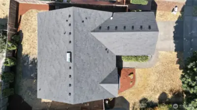Birds eye overhead view.