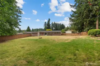Large backyard