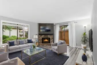 The living room shown here virtually staged to spark the imagination!