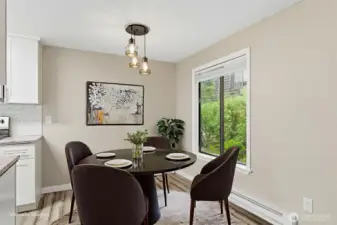 Dining room virtually staged