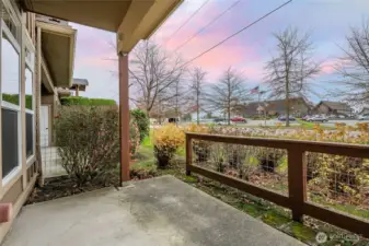 Patio looking north