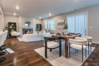 Spacious dining area