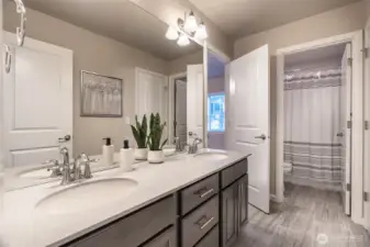 Jack and Jill bath for upstairs rooms