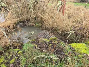 culvert over stream to get to the back of the property.