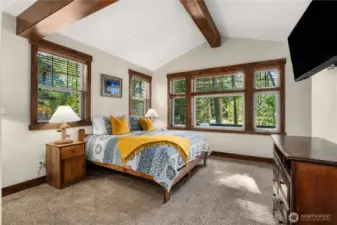 Beautiful Primary bedroom with golf-course views!