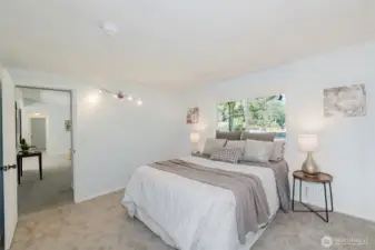Primary Bedroom located on end of the home.