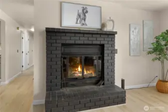 Wood burning fire place