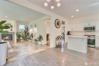 Open floor plan made easy flow from the great room to the kitchen
