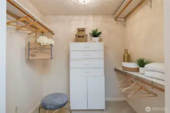 Large Primary Closet is located off of the Primary bathroom.