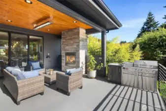 covered deck with all the treats
