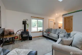 Great Room w/ Freestanding Gas Stove