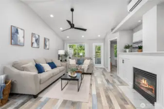 Vaulted Ceiling makes it feel bright and airy!