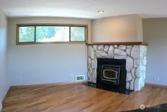 Wood fireplace