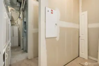 Lower level storage room.
