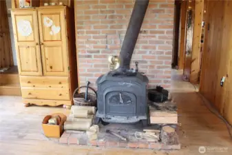 Nice wood stove that warms the home