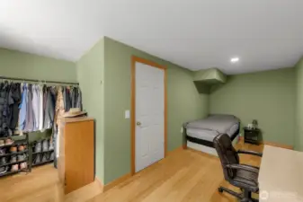 SEPARATE UNIT: Full bedroom with large closet space and southern window to let in the warm, natural light.
