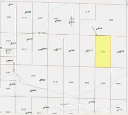 Parcel map from county records.