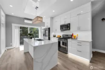 Open Kitchen with patio.