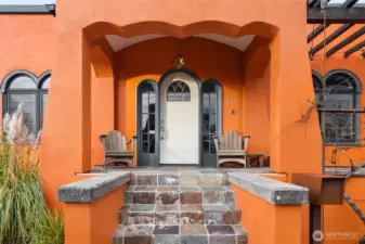 Step into a lifestyle of ease on this charming, deep-set covered porch