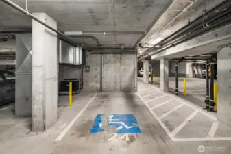 Large parking space