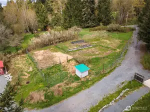 Fully fenced garden area.