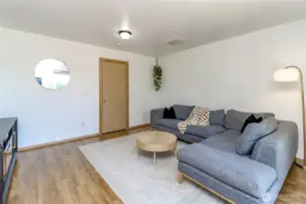 Door to laundry room and separate powder bathroom