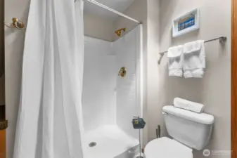 Large, walk-in shower