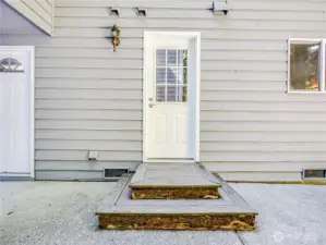 Back door from Laundry room
