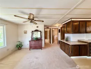 Another view of the family room next the kitchen.